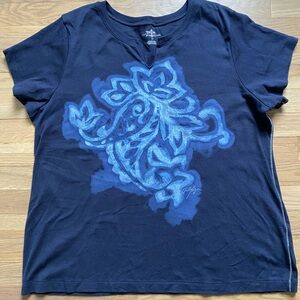 Tommy Hilfiger Print Navy Short Sleeve T-Shirt Size 2X